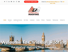 Tablet Screenshot of chrisballroofing.co.uk